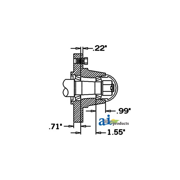 Hub & Spindle Assy. (5 Bolt) 12" x6" x20"